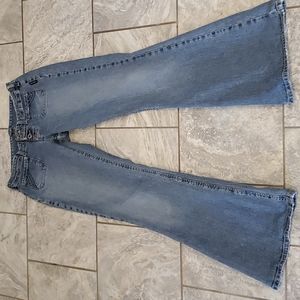 Vintage Silver Bell Bottom Jeans